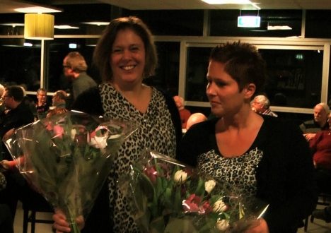 De dochters van Ben Smit werden gehuldigd.