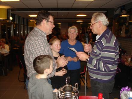 Gerrit Dalhuizen, winnaar  van de Klaverjasmarathon februari 2012